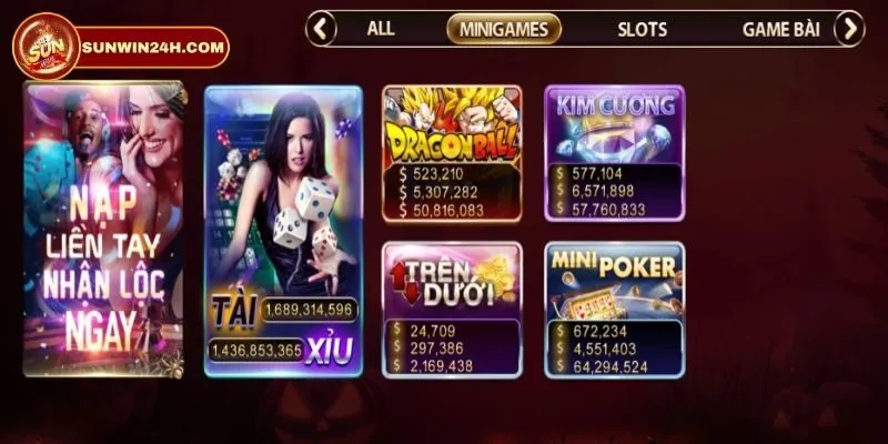 Chuyên mục minigame thu hút nhiều hội viên tham gia